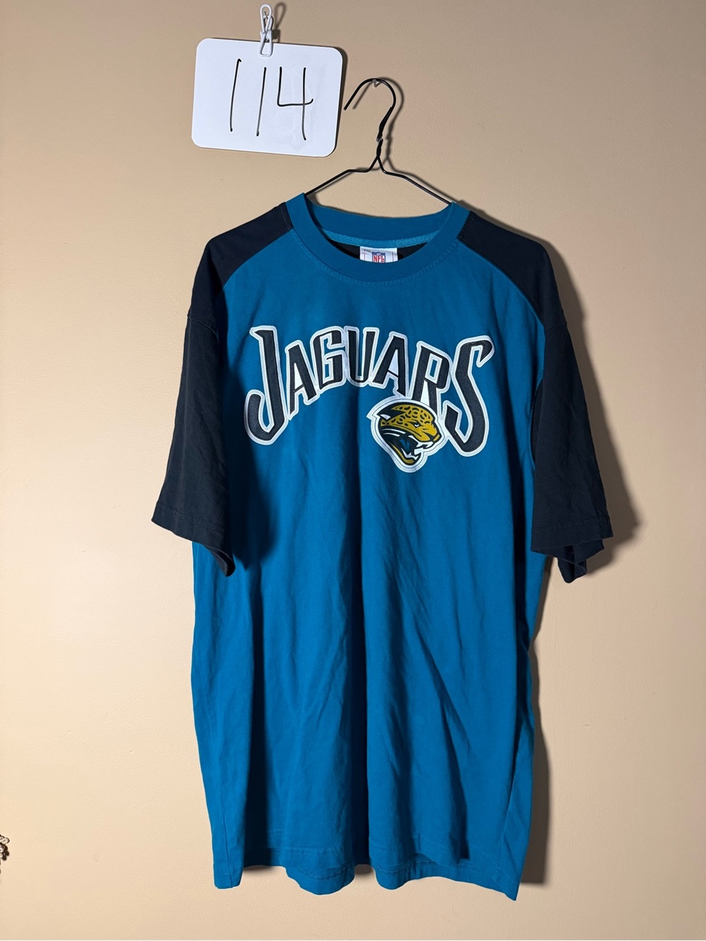 NFL Jaguars Short-Sleeve Tee in Teal and Black